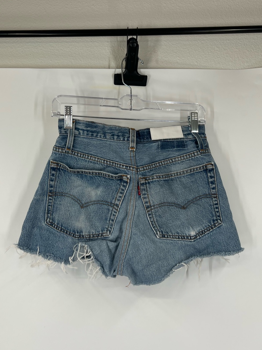 Re/Done High-Rise Button Fly Denim Cutoff Shorts - Picture 5 of 9